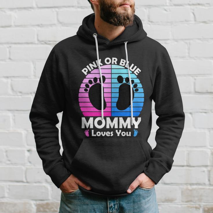 Pregnancy Announcet Mom 2021 Pink Or Blue Mommy Loves You Cool Gift Hoodie Gifts for Him