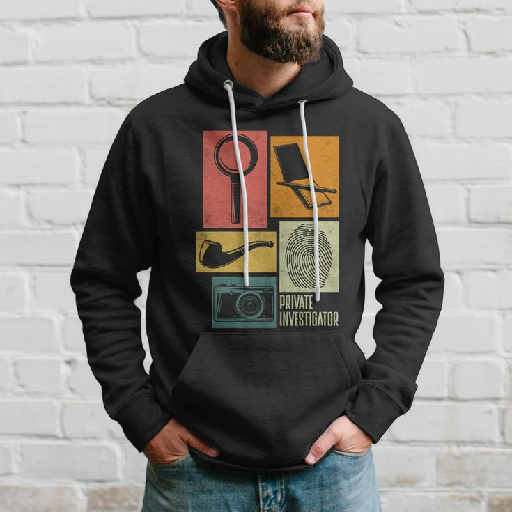 Private Detective Crime Investigator Silhouettes Gift Hoodie Gifts for Him