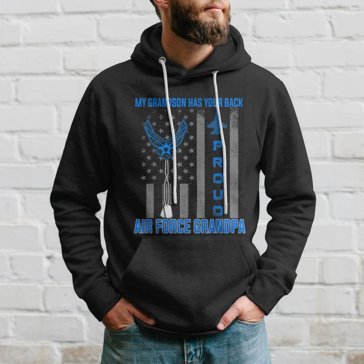 Proud Air Force Grandpa My Grandson Has Your Back Hoodie Gifts for Him