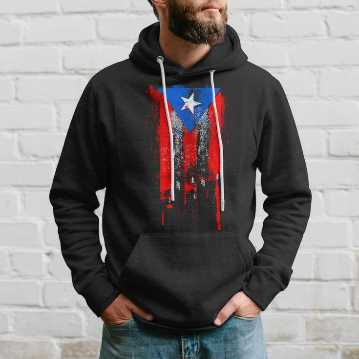 Puerto Rico Flag Drip Hoodie Gifts for Him