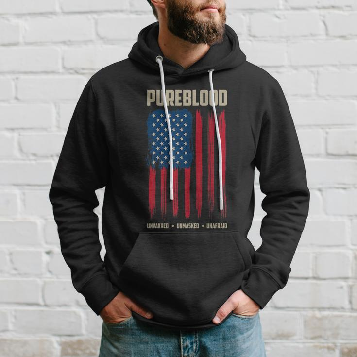 Pureblood American Flag Pure Blooded Patriot Hoodie Gifts for Him