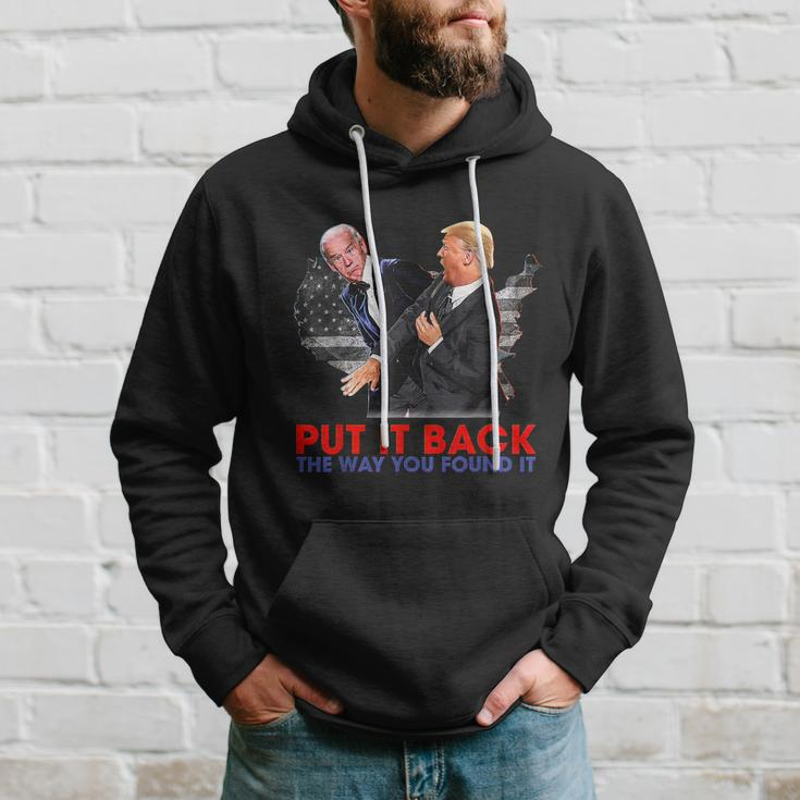 Put It Back The Way You Found It Funny Trump Slap Anti Biden Hoodie Gifts for Him