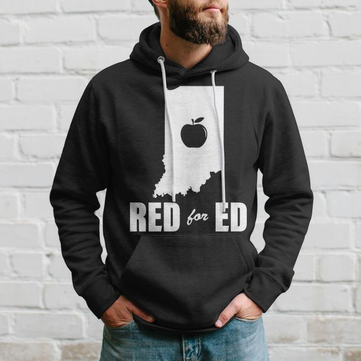Red For Ed Indiana Teachers Apple Hoodie Gifts for Him