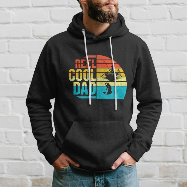 Reel Cool Dad Fathers Day Funny Fishing Papa Hoodie Gifts for Him