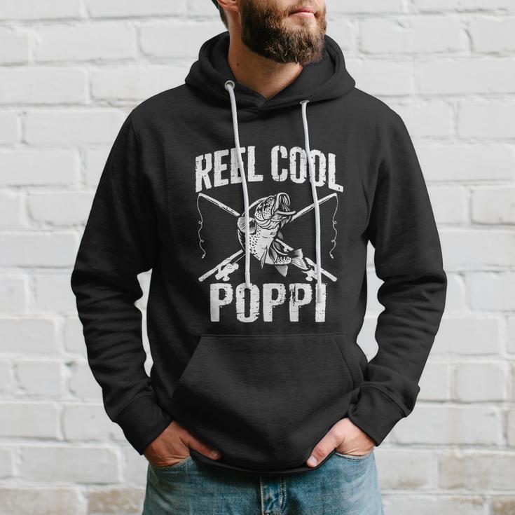 Reel Cool Poppi Fishing Fathers Day Grandpa Dad Hoodie Gifts for Him