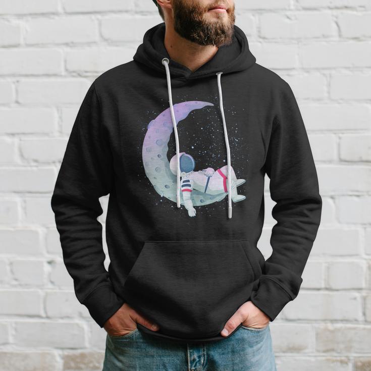 Relaxing Astronaut On The Moon Hoodie Gifts for Him