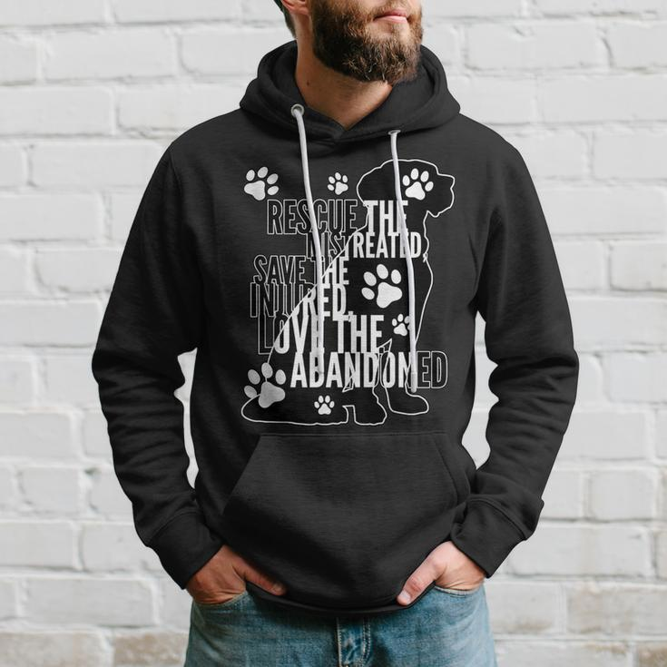 Rescue Save Love - Cute Animal Rescue Dog Cat Lovers Hoodie Gifts for Him