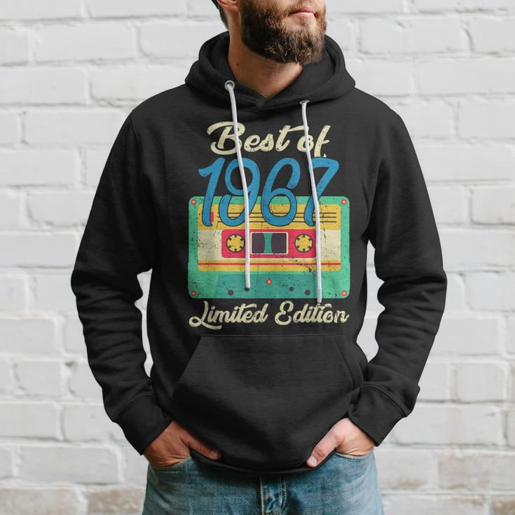 Retro Best Of 1967 Cassette Tape 55Th Birthday Decorations Men Hoodie Graphic Print Hooded Sweatshirt Gifts for Him