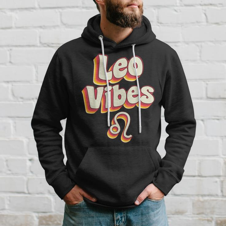 Retro Leo Zodiac Sign Astrology July August Birthday Leo Hoodie Gifts for Him