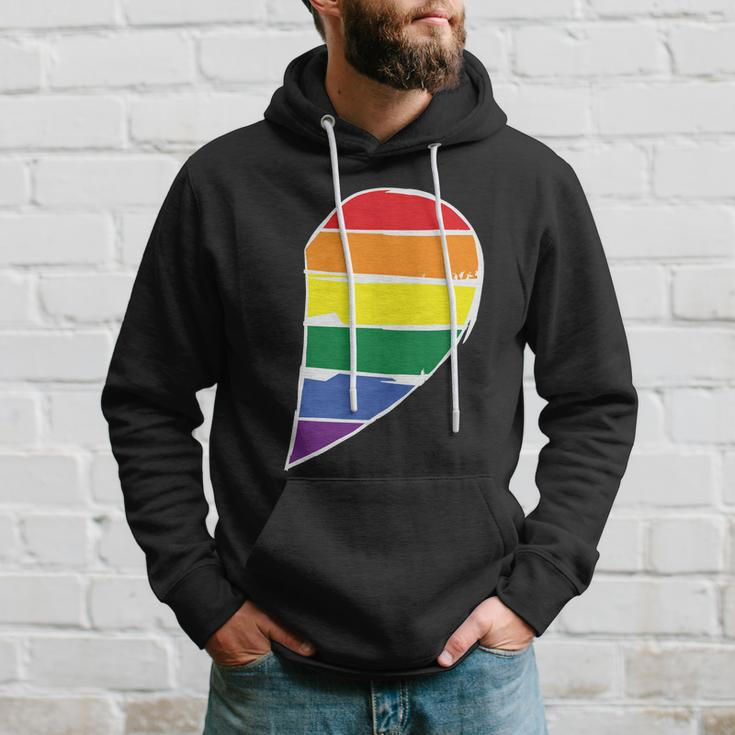 Right Half Of Heart Lgbt Gay Pride Lesbian Bisexual Ally Quote Hoodie Gifts for Him