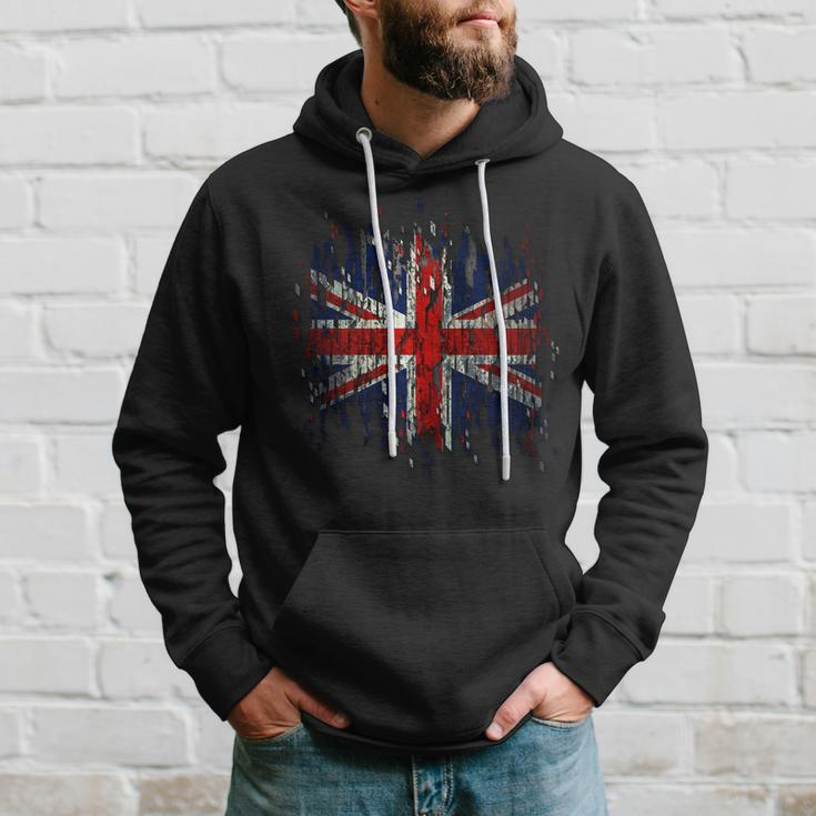 Ripped Uk Great Britain Union Jack Torn Flag Hoodie Gifts for Him
