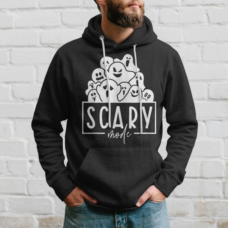 Scary Mode Boo Crew Ghost Spooky Vibes Funny Halloween Hoodie Gifts for Him