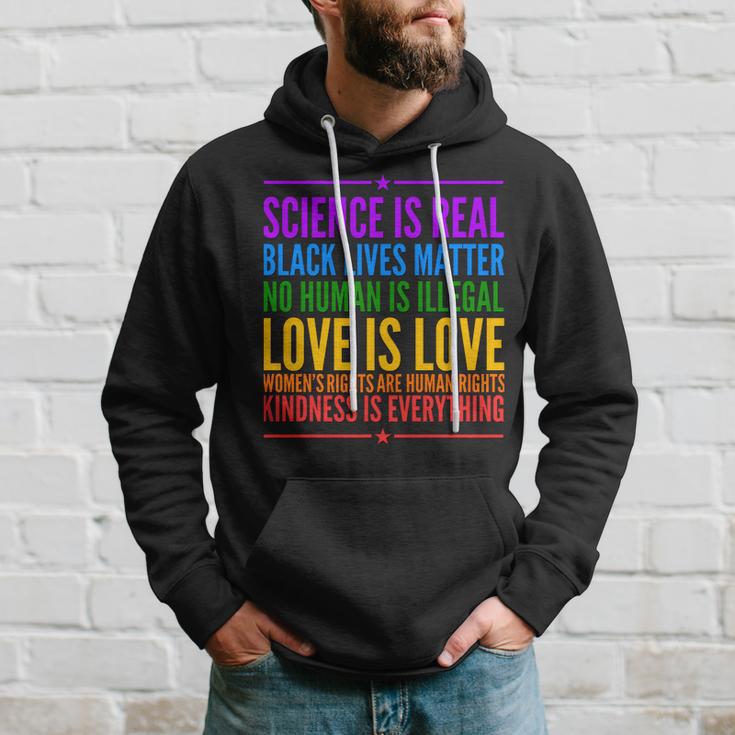 Science Is Real Black Lives Matter Love Is Love Hoodie Gifts for Him