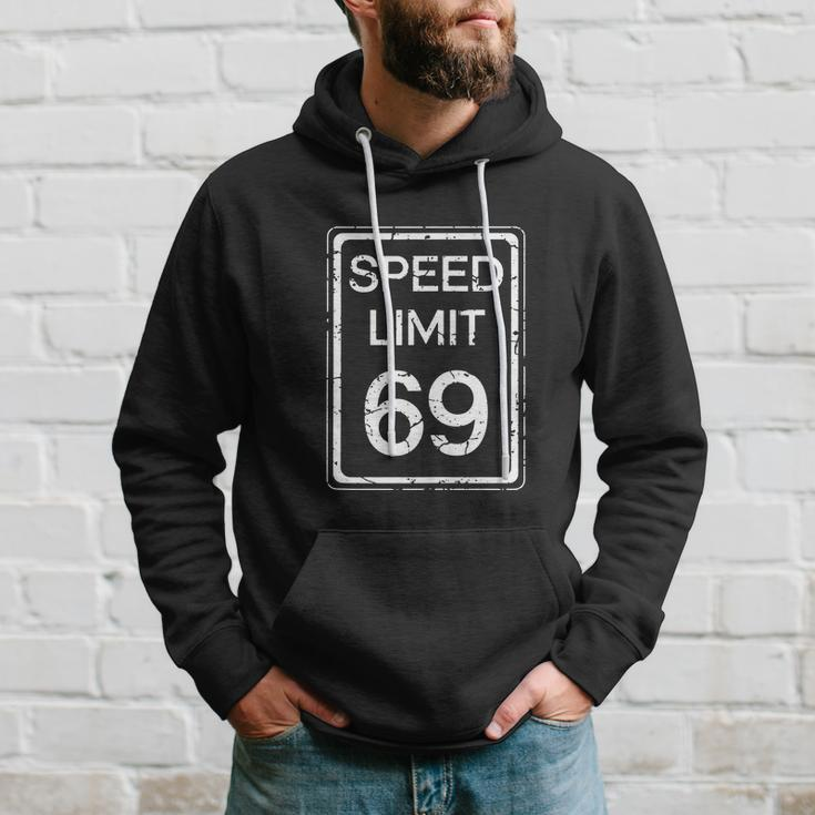 Speed Limit 69 Funny Cute Joke Adult Fun Humor Distressed Hoodie Gifts for Him