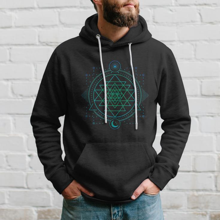 Sun And Moon Chakra Geometry Sri Yantra Hoodie Gifts for Him