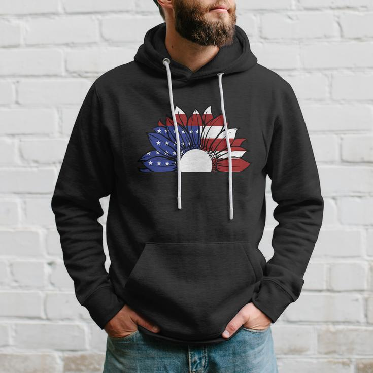 Sunflower American Flag 4Th Of July Independence Day Patriotic V2 Hoodie Gifts for Him