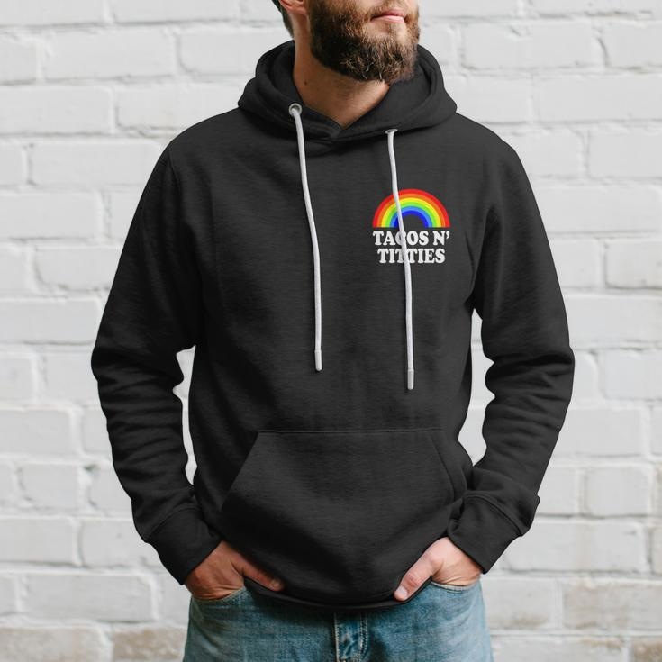 Tacos And Titties Funny Lgbt Gay Pride Lesbian Lgbtq Hoodie Gifts for Him