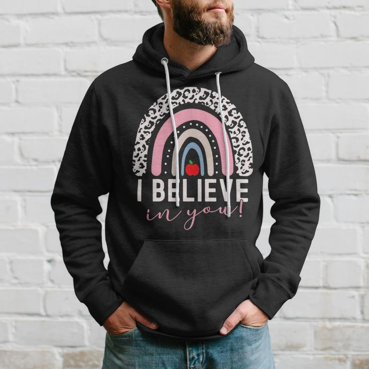 Test Day I Believe In You Rainbow Gifts Women Students Men V2 Hoodie Gifts for Him