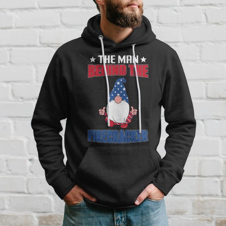 The Man Behind Firecracker Gnome Graphic 4Th July Plus Size Hoodie Gifts for Him