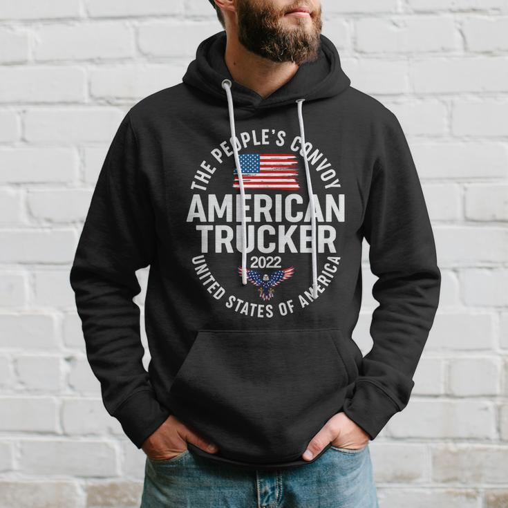 The Peoples Convoy American Trucker 2022 United States Of America Hoodie Gifts for Him