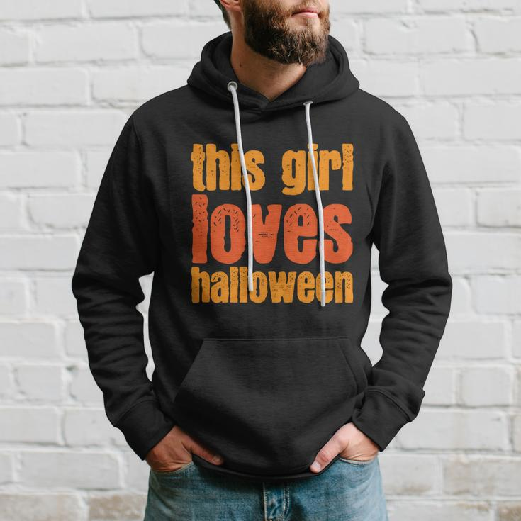 This Girl Loves Halloween Funny Halloween Quote Hoodie Gifts for Him