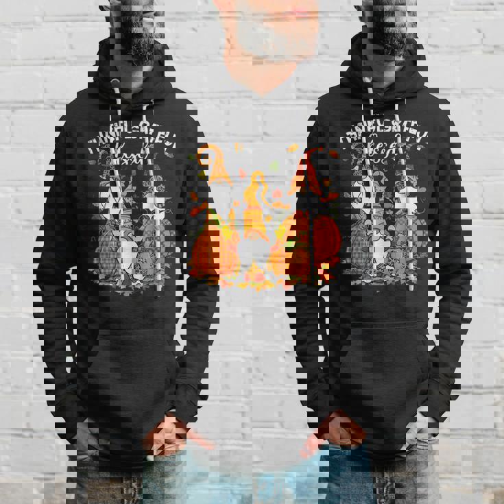 Three Cute Gnomes Halloween Pumpkin Autumn Fall Hoodie Gifts for Him