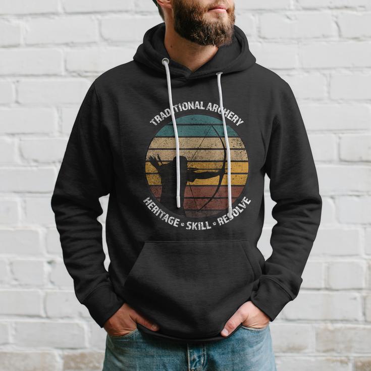 Traditional Archery Vintage Trad Bow Archers Hoodie Gifts for Him