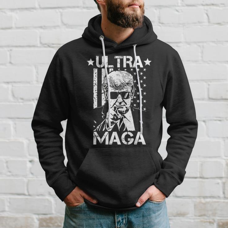 Ultra Maga Donald Trump Usa Flag Hoodie Gifts for Him