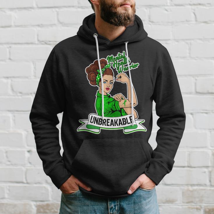 Unbreakable Mental Health Warrior Tshirt Hoodie Gifts for Him