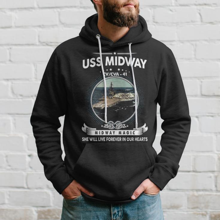 Uss Midway Cv 41 Front Style Hoodie Gifts for Him