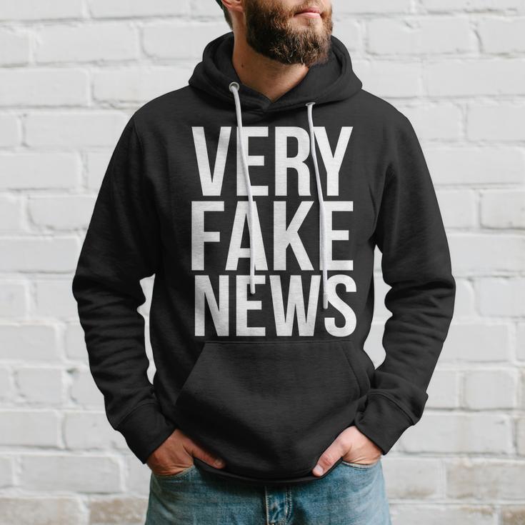 Very Fake News Funny Donald Trump Hoodie Gifts for Him