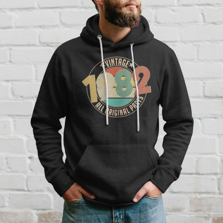 Vintage 1982 All Original Parts Emblem 40Th Birthday Hoodie Gifts for Him