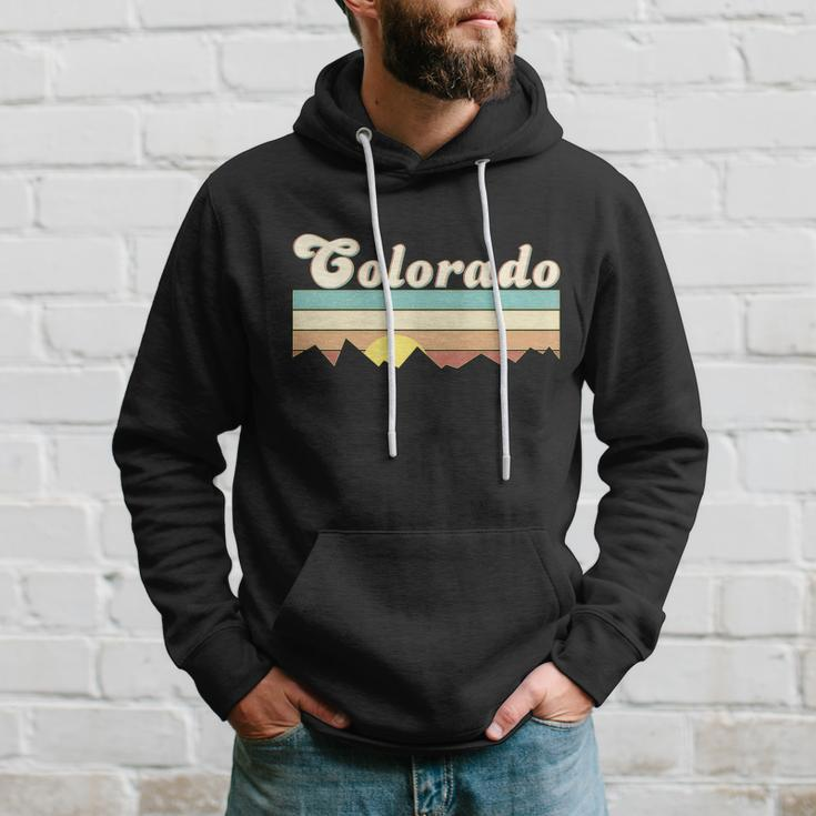 Vintage Colorado Mountain Sunset Hoodie Gifts for Him