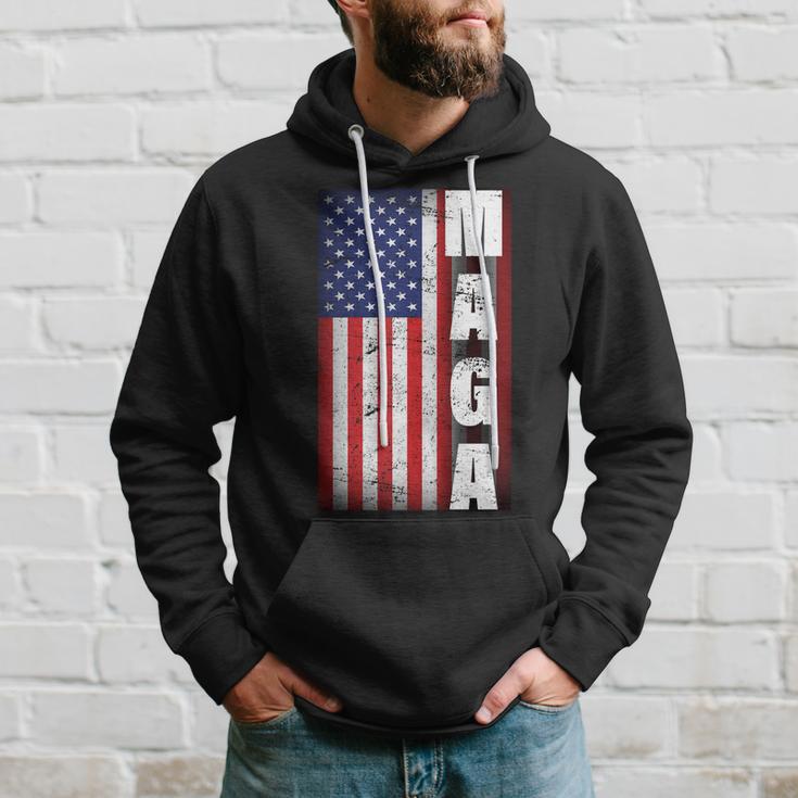 Vintage Grunge Maga American Flag Hoodie Gifts for Him