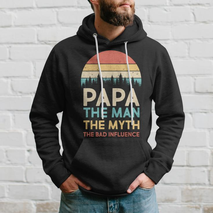 Vintage Papa Man Myth The Bad Influence Tshirt Hoodie Gifts for Him