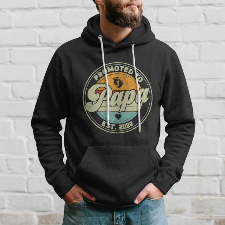 Vintage Promoted To Papa 2022 For New Papa First Time Retro Hoodie Gifts for Him
