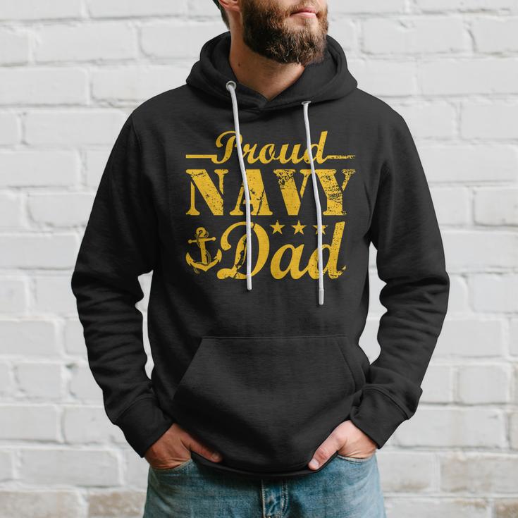 Vintage Proud Navy Dad Hoodie Gifts for Him