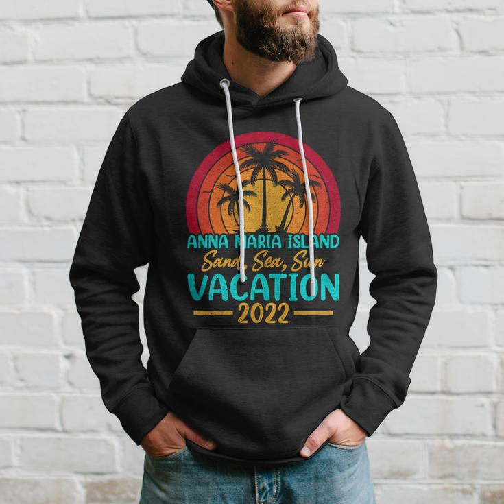 Vintage Sunset Summer Vacation 2022 Anna Maria Island Beach Cool Gift Hoodie Gifts for Him