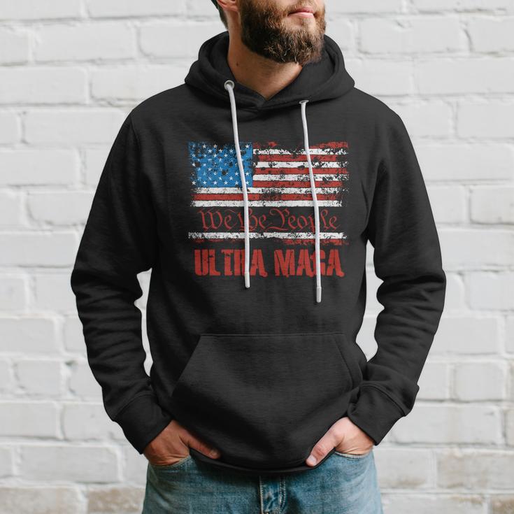 We The People Ultra Maga King Vintage Usa Flag Pride Hoodie Gifts for Him