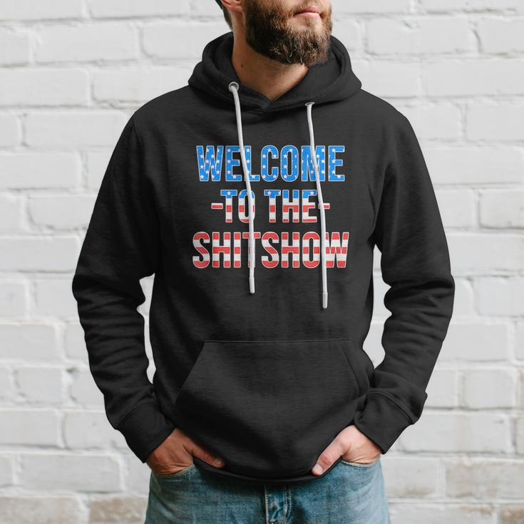 Welcome To The Shitshow Usa Flag Funny 4Th Of July Drinking Hoodie Gifts for Him