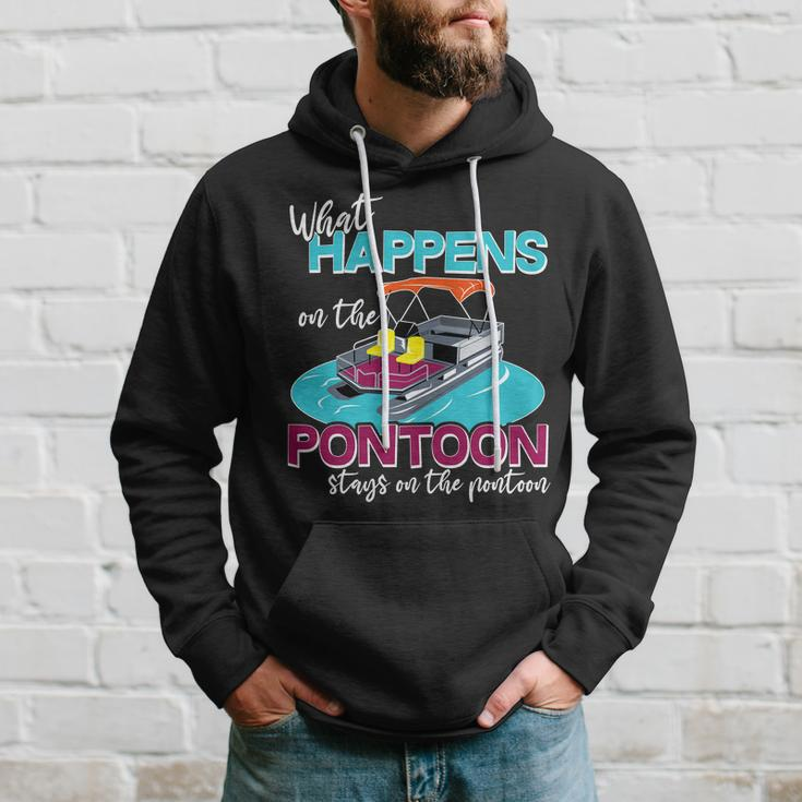 What Happens On The Pontoon Stays On The Pontoon Hoodie Gifts for Him