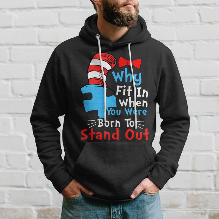 Why Fit In When You Were Born To Stand Out Autism Tshirt Hoodie Gifts for Him