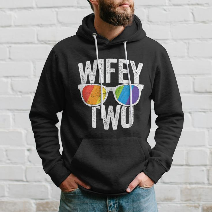 Wifey Two Lesbian Pride Lgbt Bride Couple Hoodie Gifts for Him