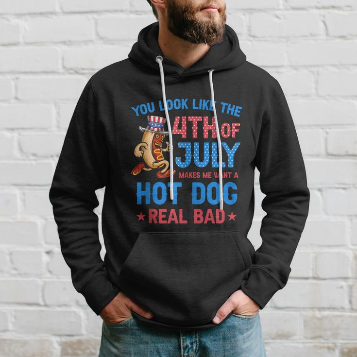 You Look Like 4Th Of July Makes Me Want A Hot Dog Real Bad V3 Hoodie Gifts for Him