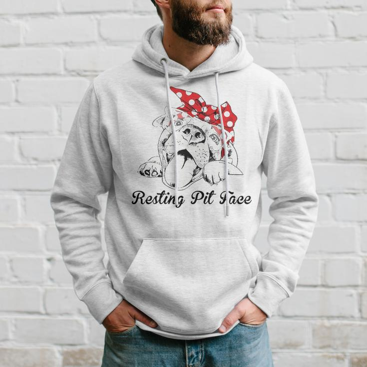 Dog Pitbull Resting Pit Face For Dogs Men Hoodie Gifts for Him