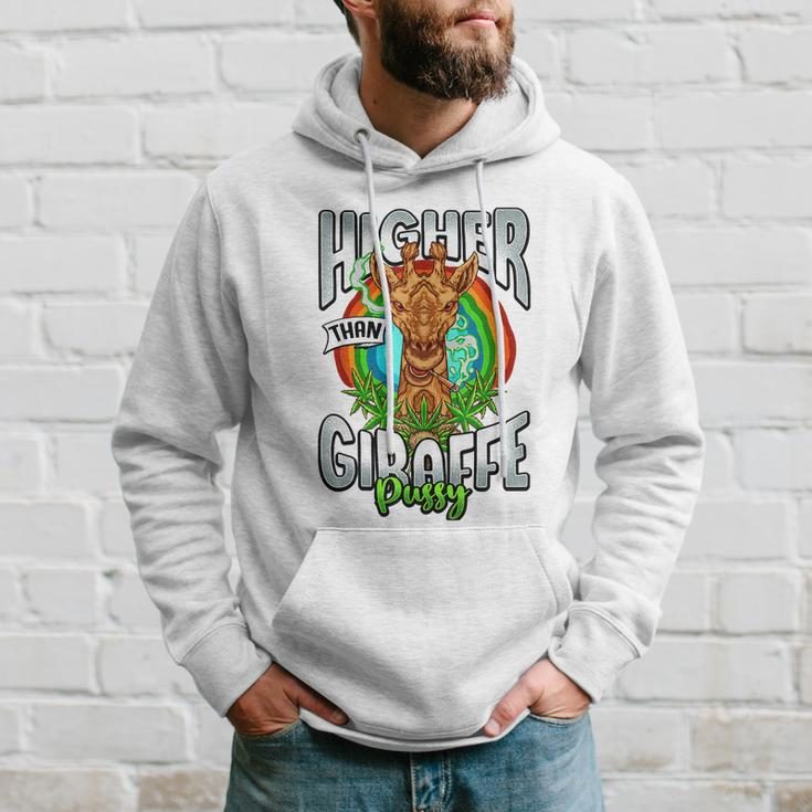 Higher Than Giraffe Gift Pussy Stoner Weed 420 Pot Gift Hoodie Gifts for Him