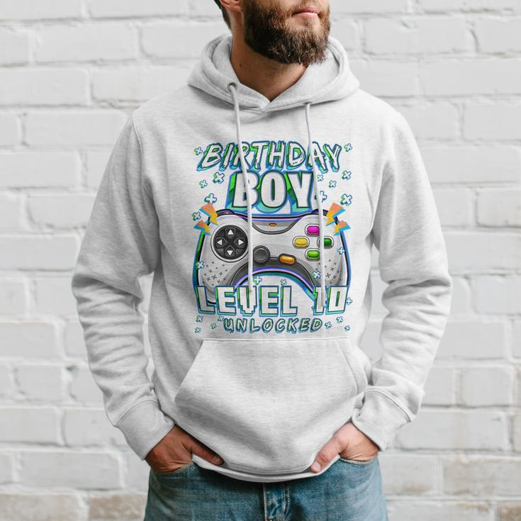 Level 10 Unlocked Video Game 10Th Birthday Gamer BoysHoodie Gifts for Him