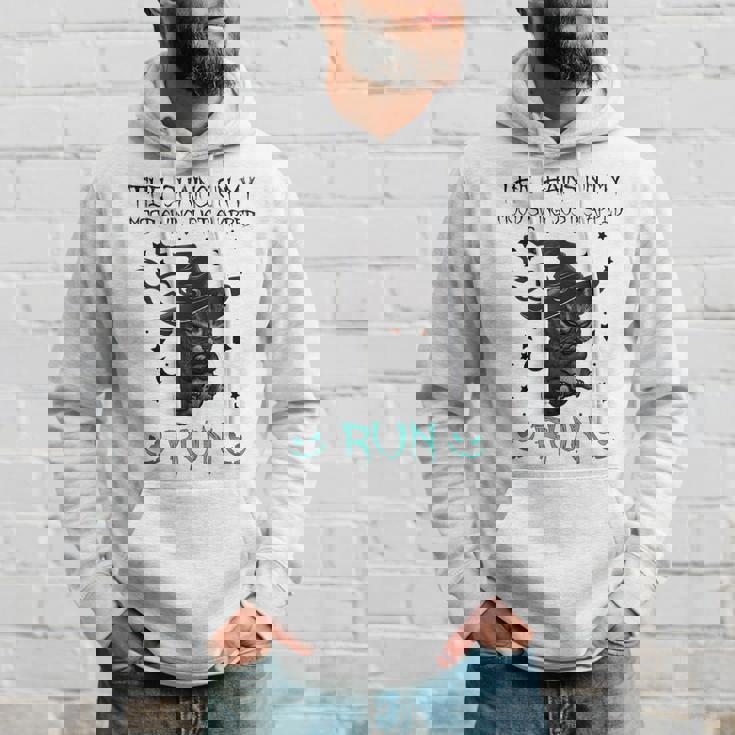 The Chains On My Mood Swing Just Snapped Run Halloween Funny Hoodie Gifts for Him