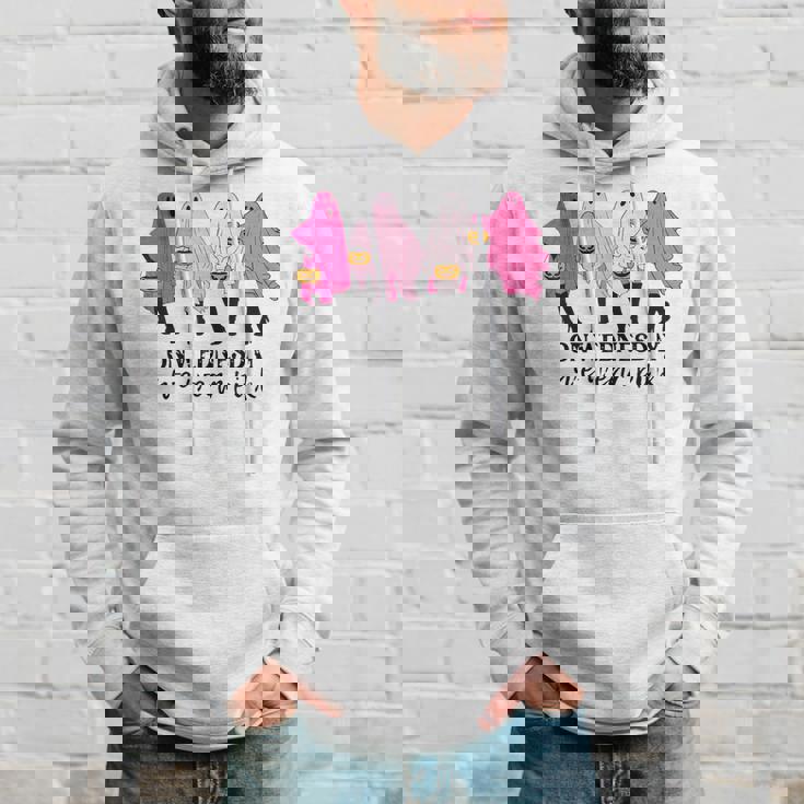On Wednesday We Wear Pink Ghost Halloween Breast Cancer Men Hoodie Gifts for Him