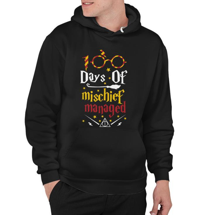 100 Days Of Mischief Managed 100Th Day Of School Hoodie